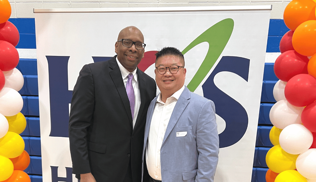 NTC CEO Tommy Chang with Huntsville City Schools Superintendent Dr. Clarence Sutton