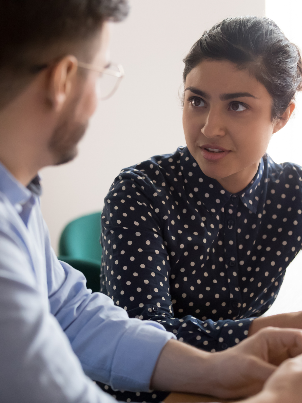 Two educators engaged in a coaching conversation