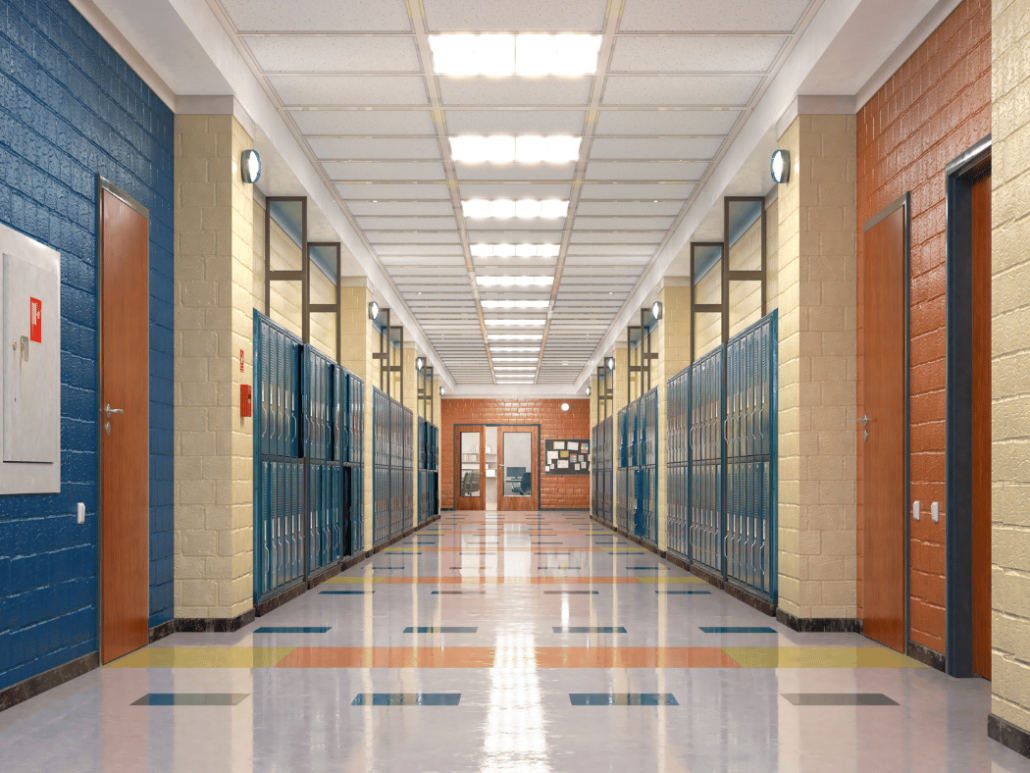 Image of a school hallway