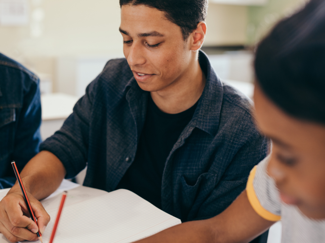 Group of students in a study group