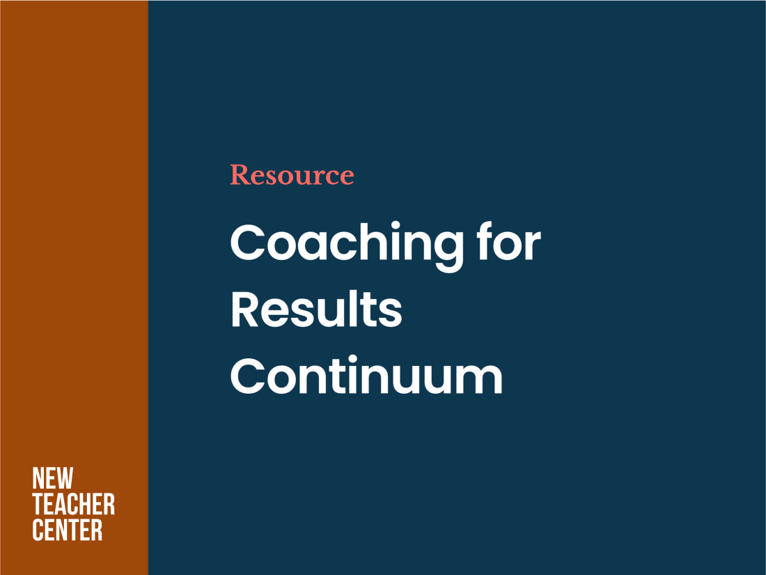 Coaching for Results Continuum Cover