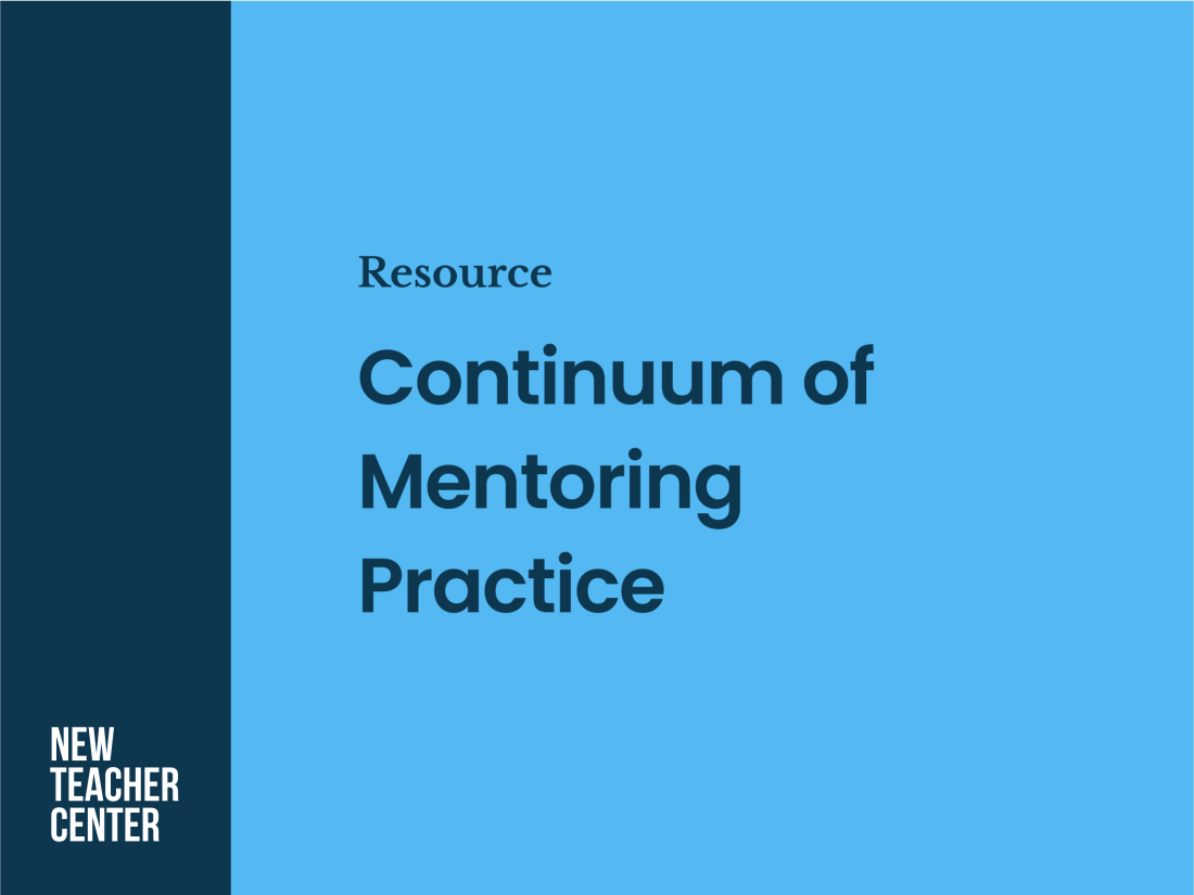 Continuum of Mentoring Practice Report Cover