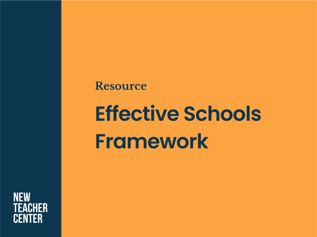 Effective Schools Framework Cover