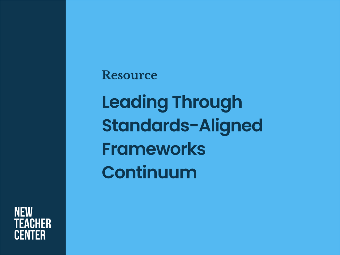 Leading Through Standards-Aligned Frameworks Continuum Cover