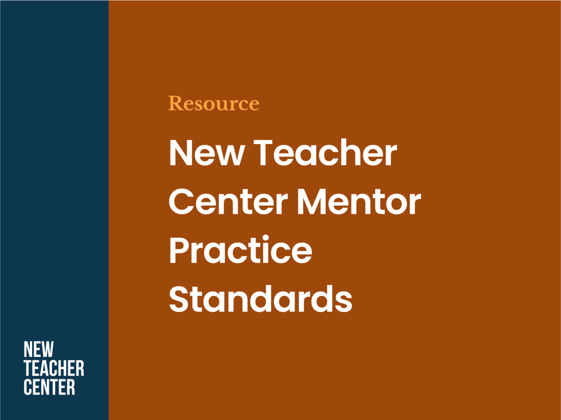 New Teacher Center Mentor Practice Standards Cover